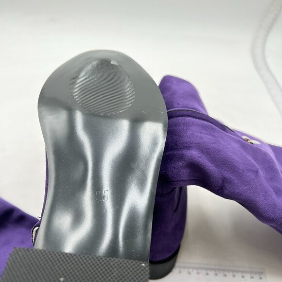 Elegant Purple Heeled Boots for Women - Picture 5 of 6